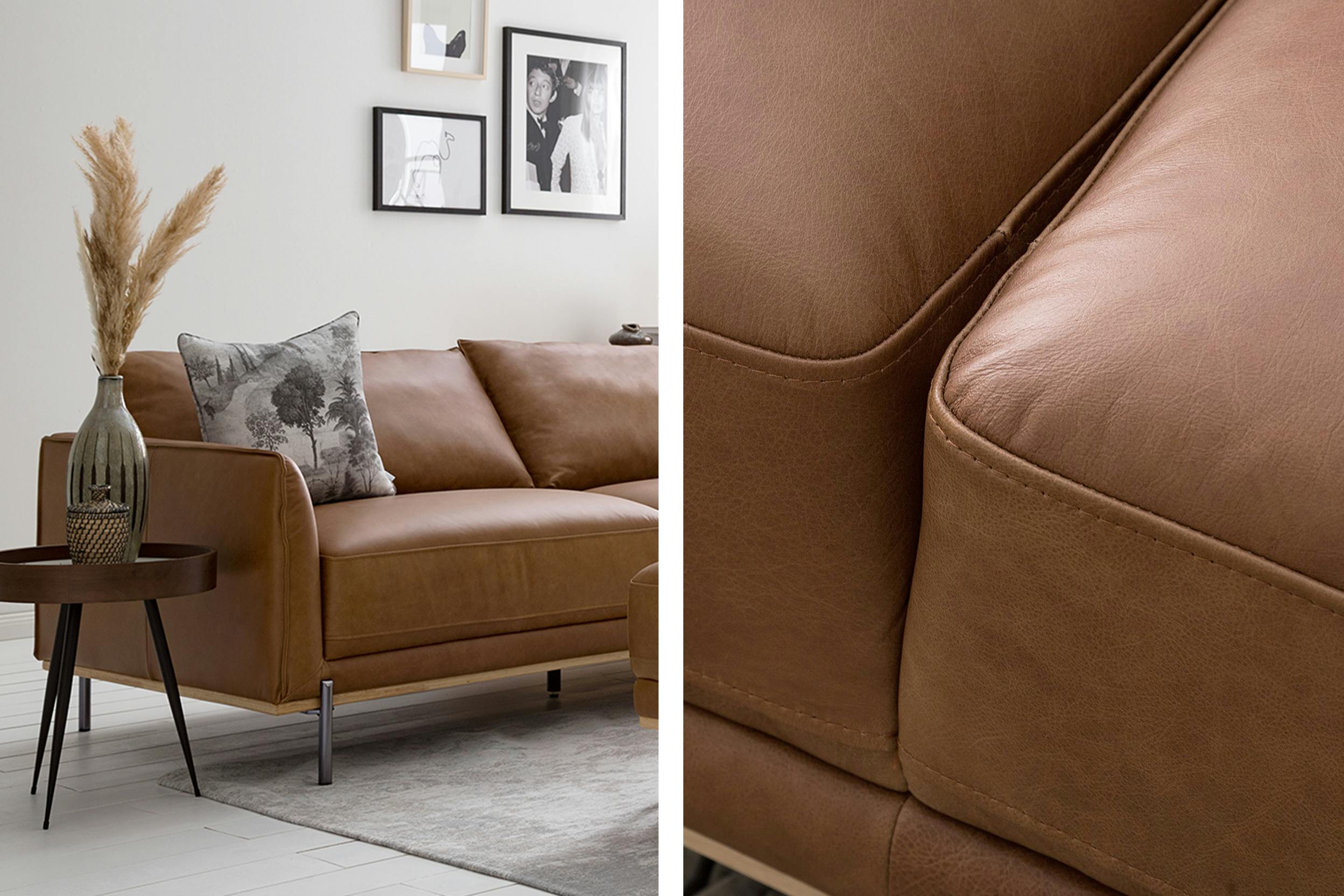 Detail von Ledersofa