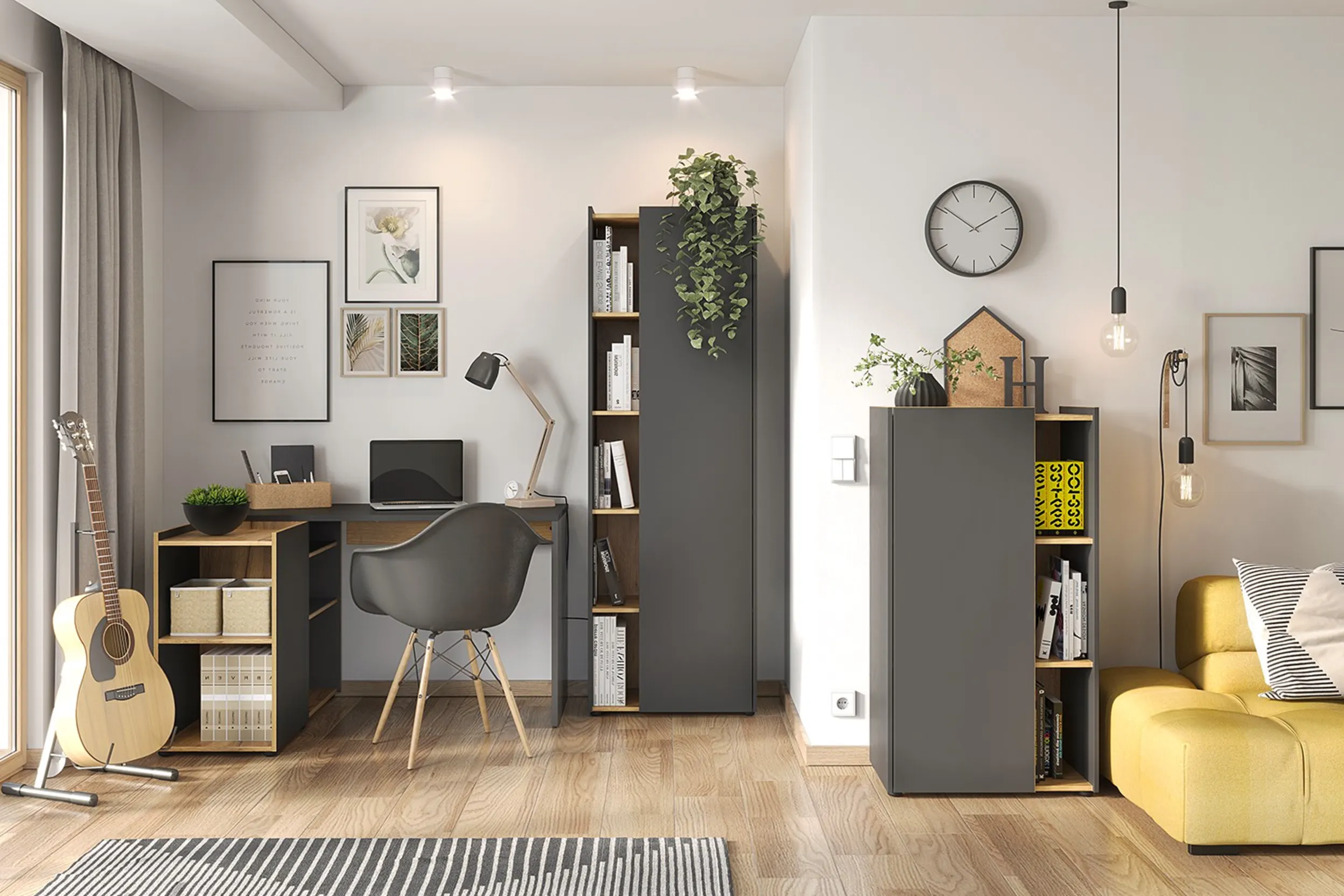Clever integriertes Homeoffice auf wenig Platz