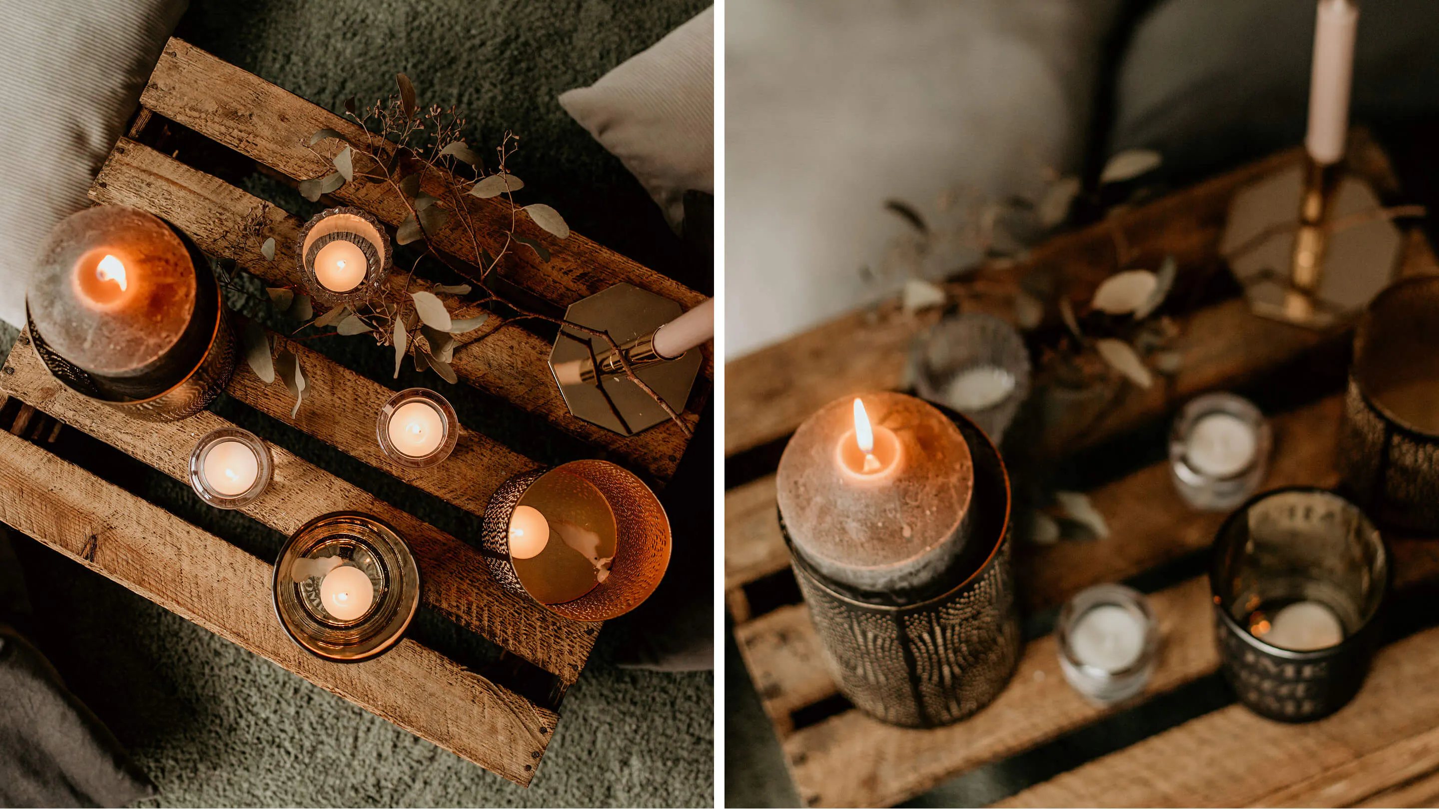 Vergoldete Kerzenhalter für Style