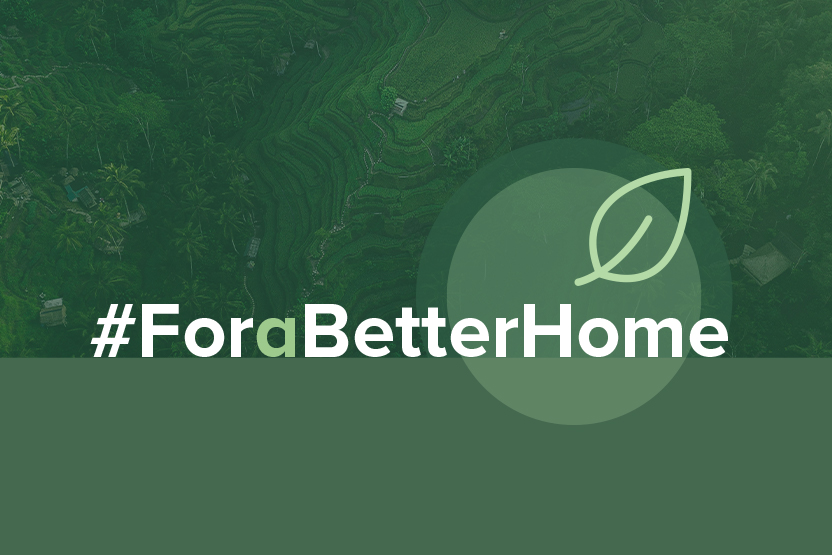 Grünes Logo von #ForABetterHome