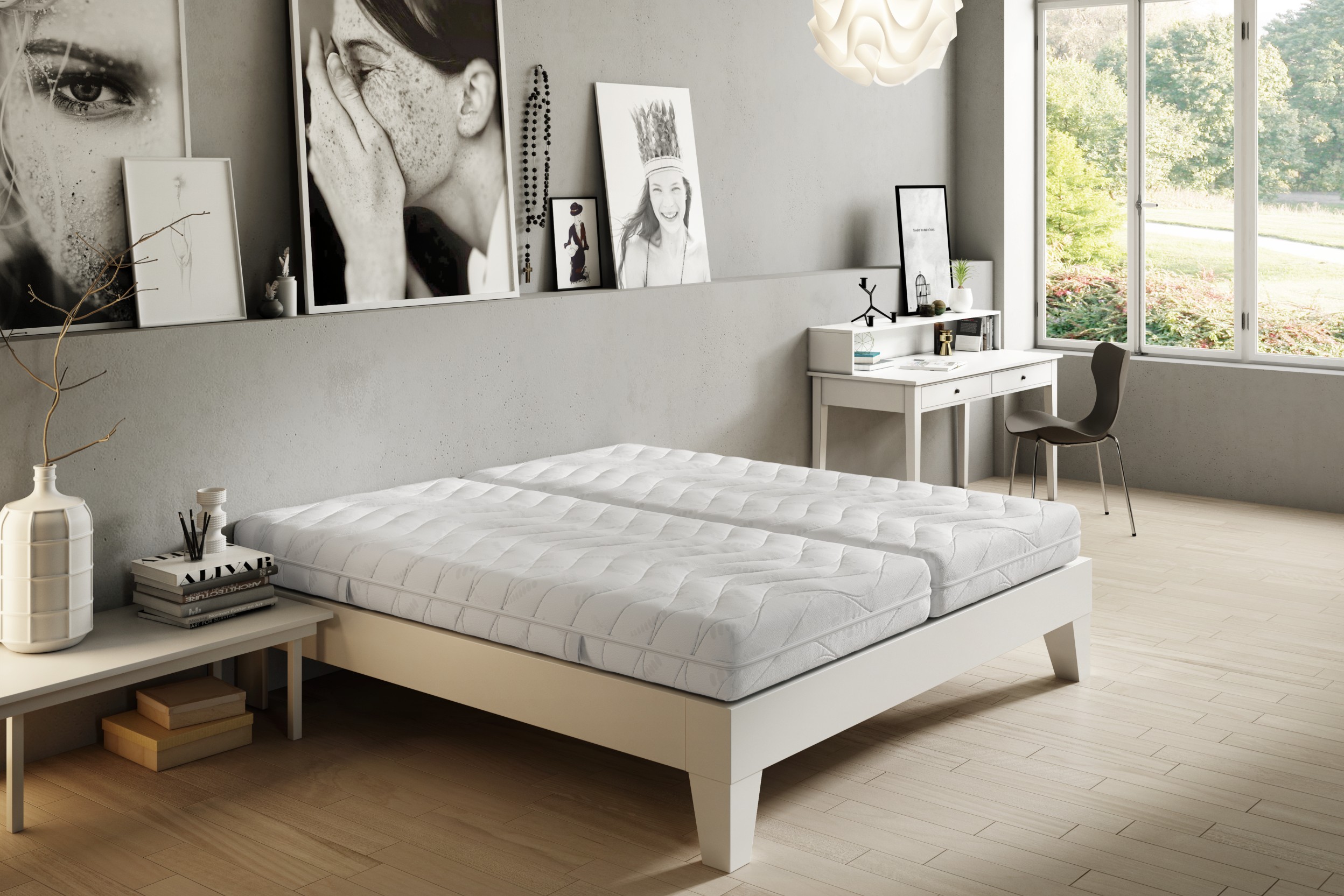 Tweepersoonsbed met aparte matrassen