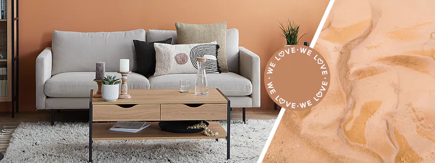 Einrichten in Erdtönen von Beige bis Terrakotta