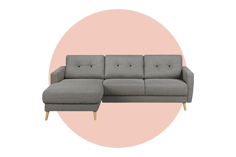 Graues Ecksofa Sola