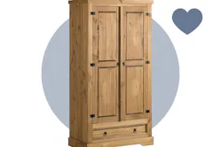 Rustikaler Kleiderschrank der Serie Finca Rustica aus Massivholz