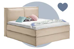 Beiges Boxspringbett KINX der home24 Exklusivmarke Studio Copenhagen