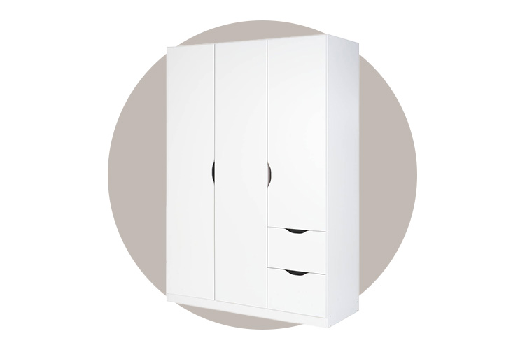 Kleiderschrank Freiham in modernem Weiß