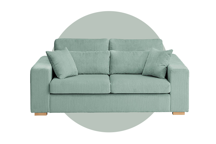 Sofa Randan mit gemütlichen Kissen