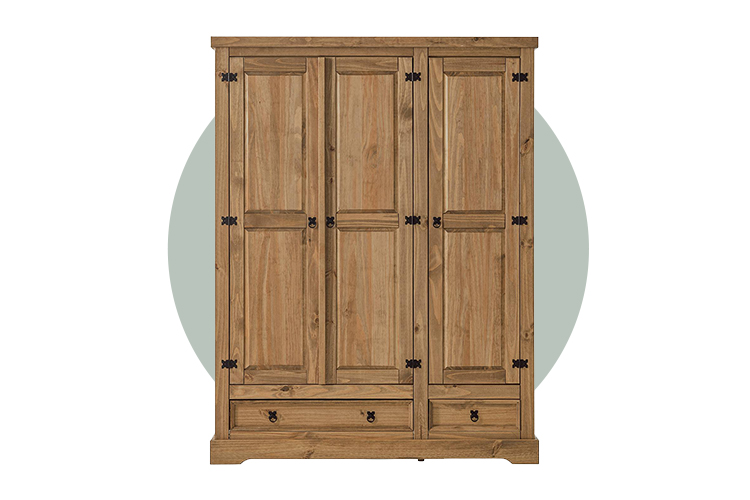 Kleiderschrank Finca Rustica aus Kiefernholz