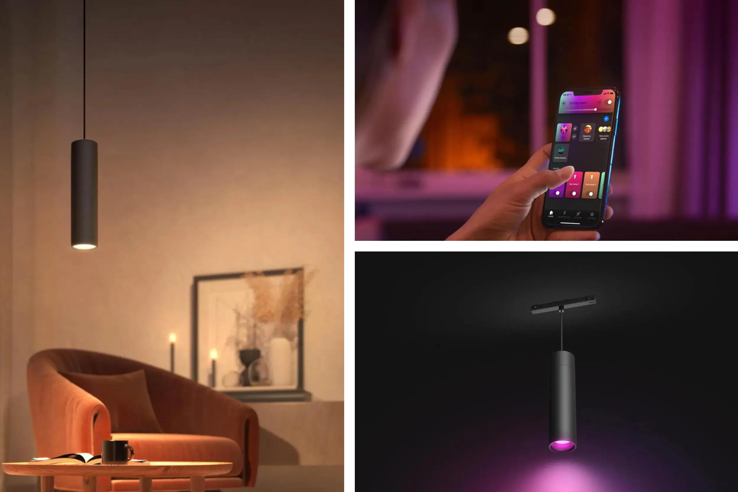 Smarte Pendellechte mit Lichtsteuerung per Smartphone