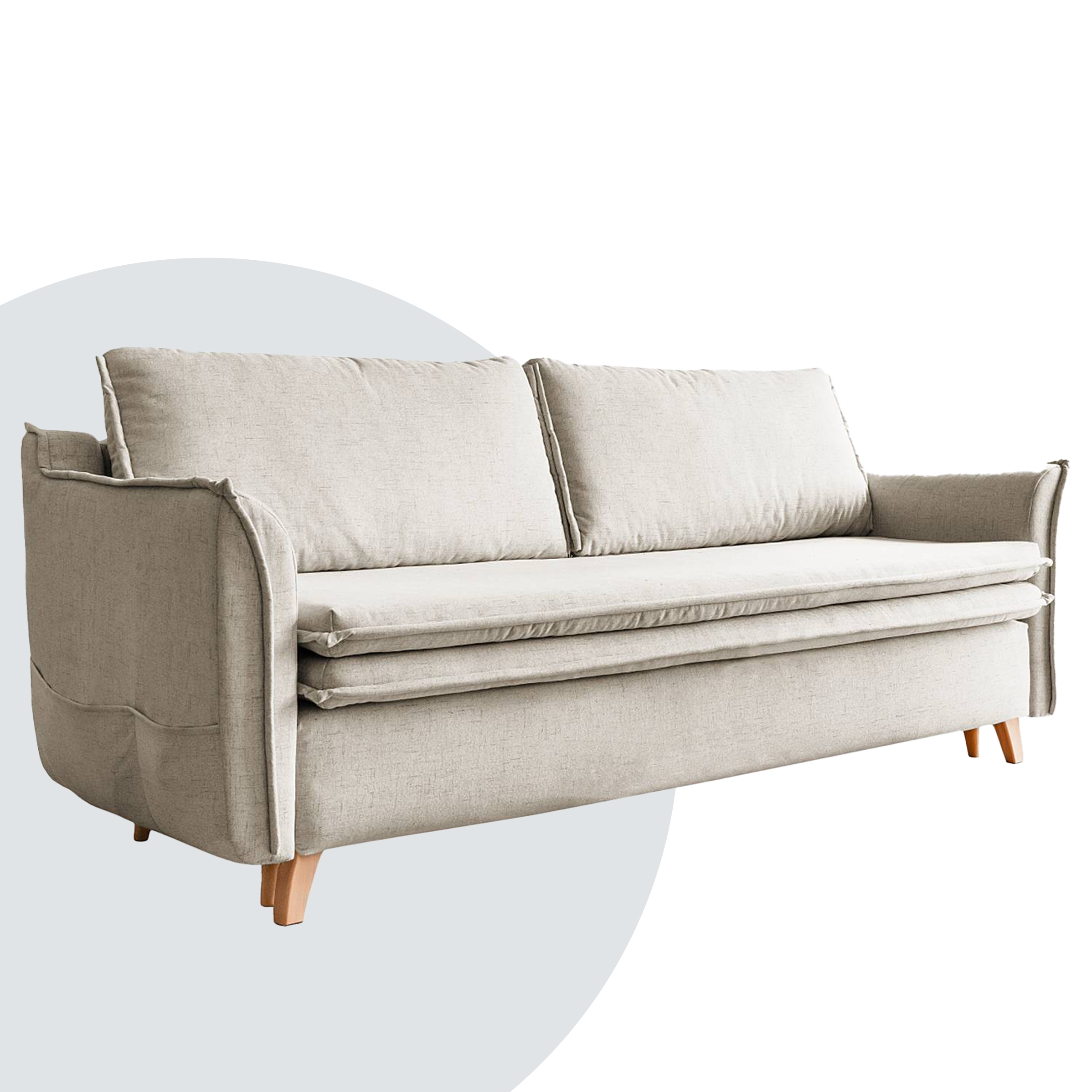 Hellgraues Schlafsofa Biando