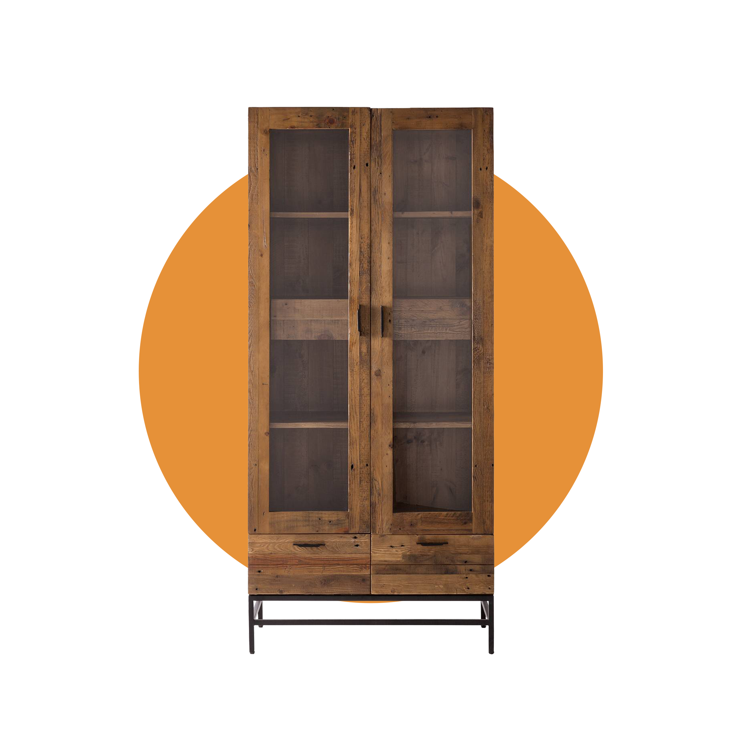 Vitrinenschrank Grasby mit Glastüren