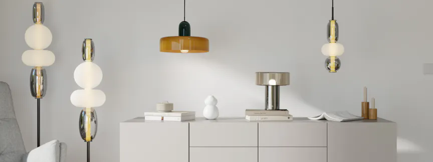 Elegante Lampen im Trendmaterial Glas