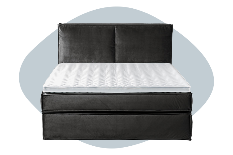 Boxspringbett KINX Bett von Studio Copenhagen in Anthrazit.