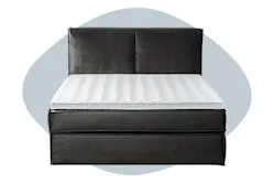 Boxspringbett KINX Bett von Studio Copenhagen in Anthrazit.