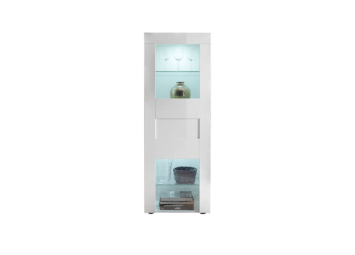 Vitrine IKEA – Armoire En Bois Marron, Portes Vitrées – 4 étagères – Occasion